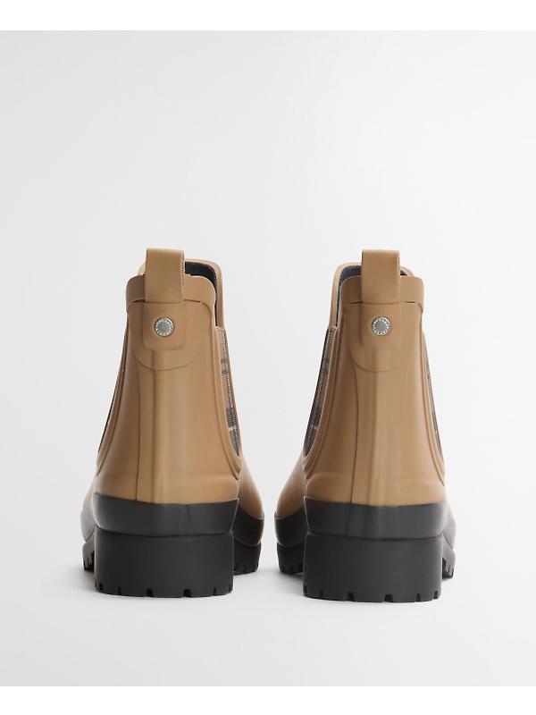 Barbour Women's Mallow Chelsea Welly - Beige/Dress Tartan Image 4
