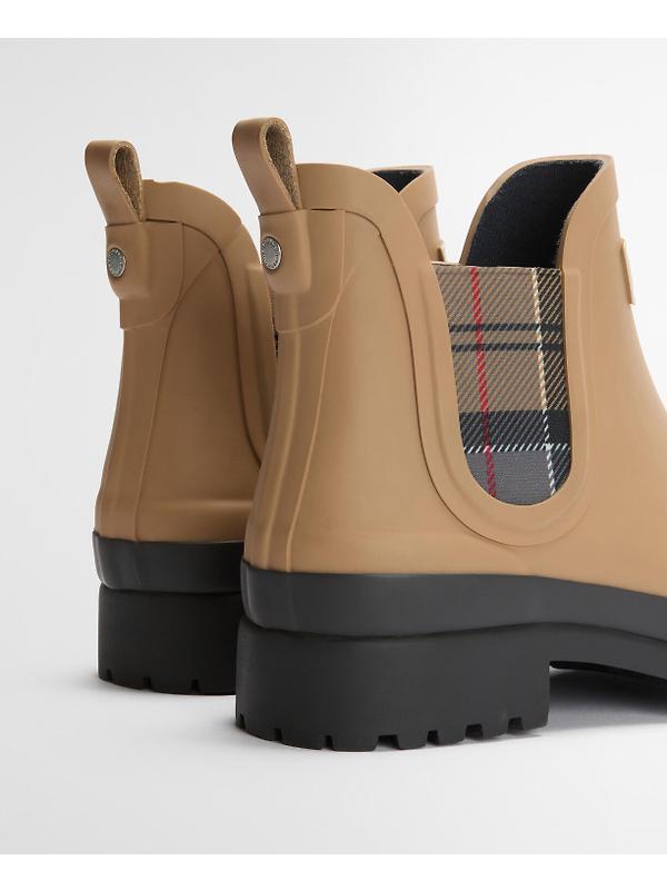 Barbour Women's Mallow Chelsea Welly - Beige/Dress Tartan Image 7