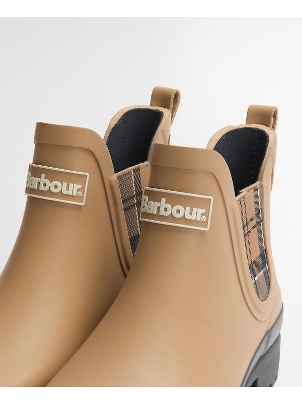 Barbour Women's Mallow Chelsea Welly - Beige/Dress Tartan Image 9