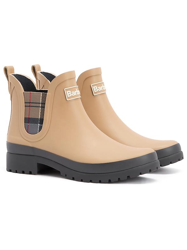 Barbour Women's Mallow Chelsea Welly - Beige/Dress Tartan Image 1