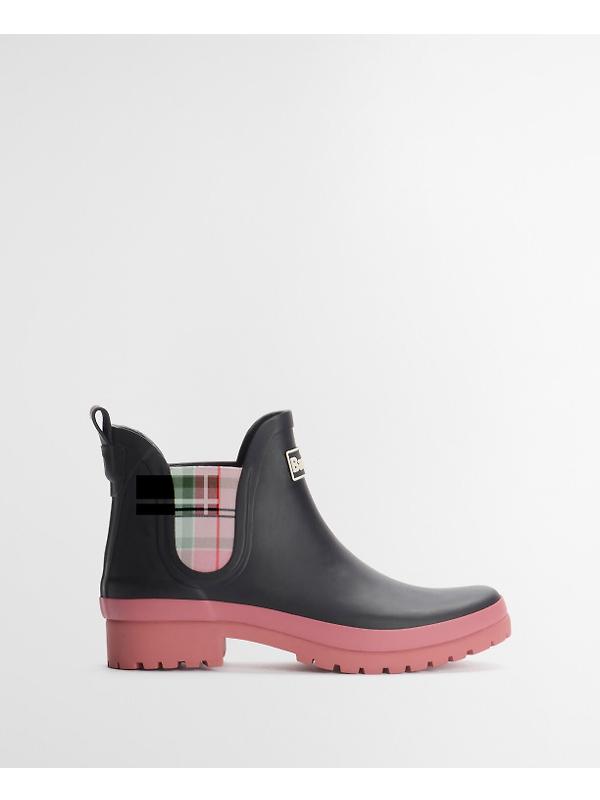 Barbour Women's Mallow Chelsea Welly - Navy/Cherry Blossom Image 2