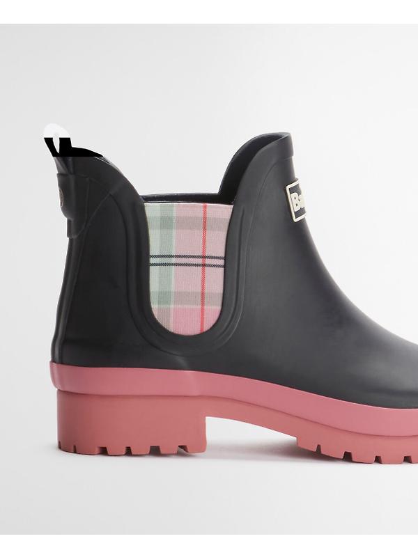 Barbour Women's Mallow Chelsea Welly - Navy/Cherry Blossom Image 7