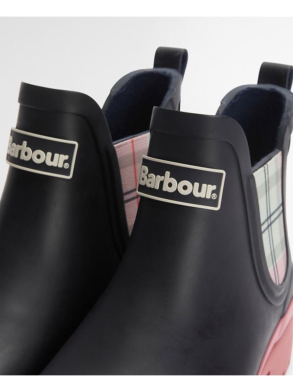 Barbour Women's Mallow Chelsea Welly - Navy/Cherry Blossom Image 8