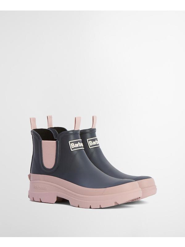 Barbour Women's Nimbus Chelsea Wellington Boots - Dusky Grey/Gardenia Pink Image 13