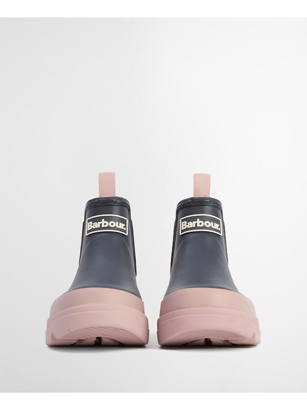 Barbour Women's Nimbus Chelsea Wellington Boots - Dusky Grey/Gardenia Pink Image 4