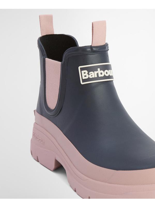 Barbour Women's Nimbus Chelsea Wellington Boots - Dusky Grey/Gardenia Pink Image 5