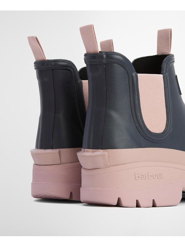 Barbour Women's Nimbus Chelsea Wellington Boots - Dusky Grey/Gardenia Pink Image 6