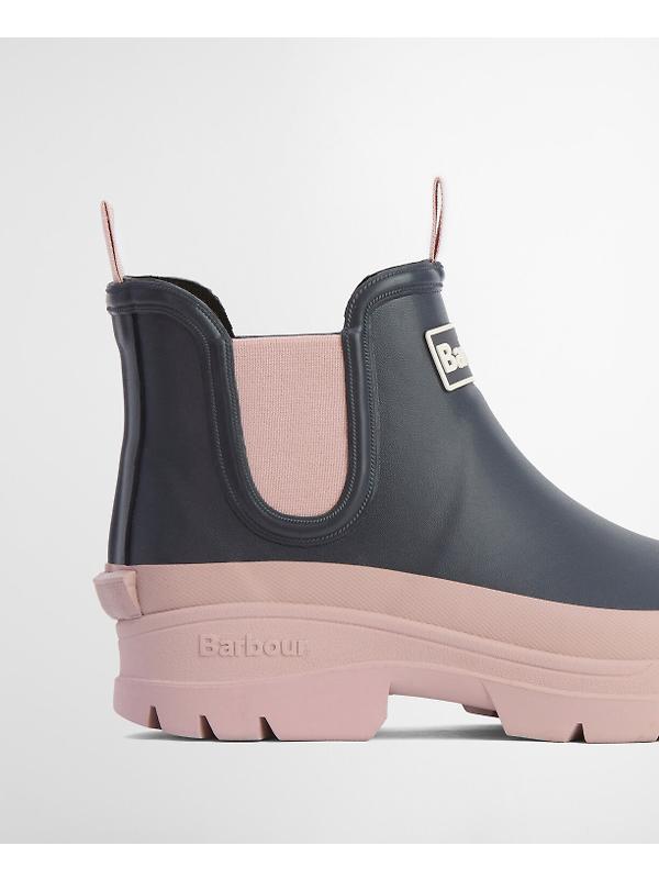Barbour Women's Nimbus Chelsea Wellington Boots - Dusky Grey/Gardenia Pink Image 7