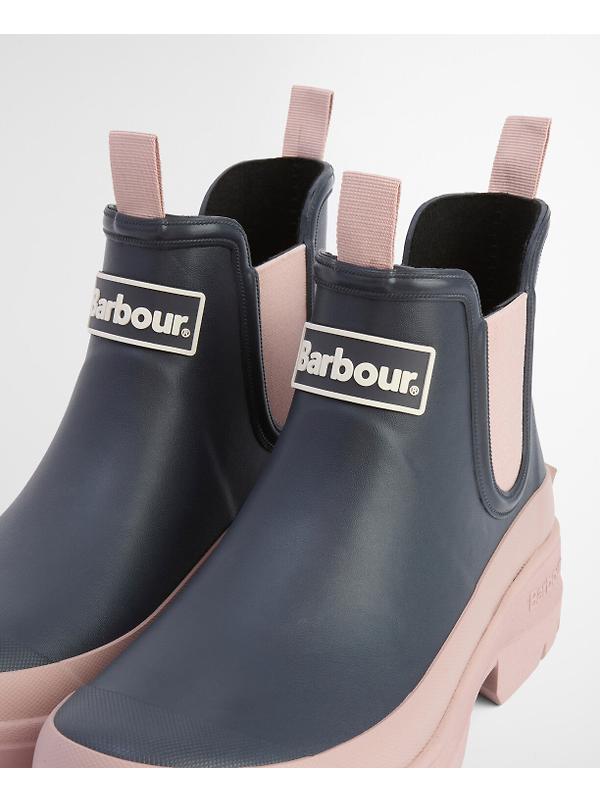 Barbour Women's Nimbus Chelsea Wellington Boots - Dusky Grey/Gardenia Pink Image 8