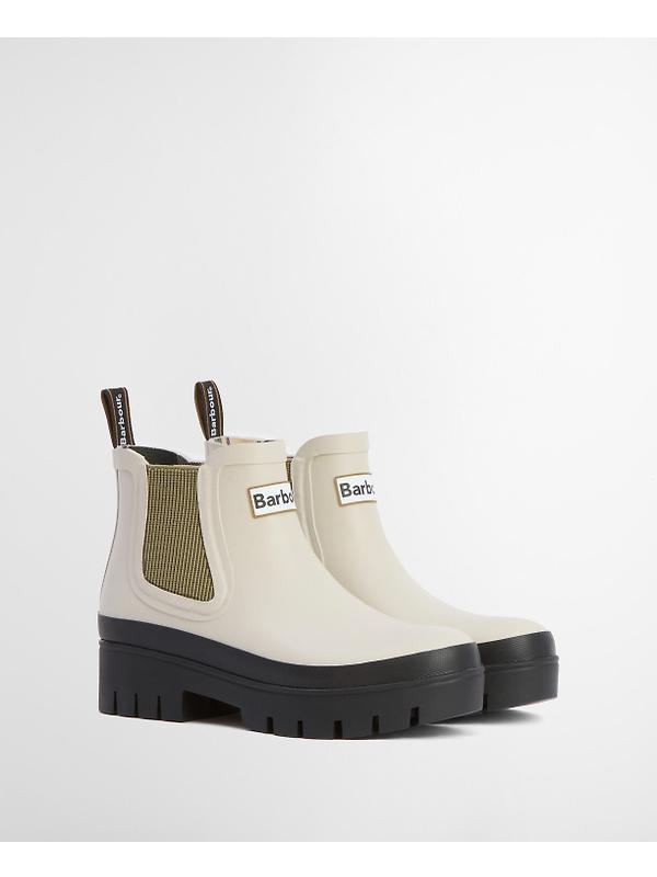 Barbour Women's Halton Ankle Wellingtons - Light Oak/Bleached Olive Image 14