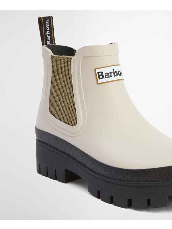 Barbour Women's Halton Ankle Wellingtons - Light Oak/Bleached Olive Image 5