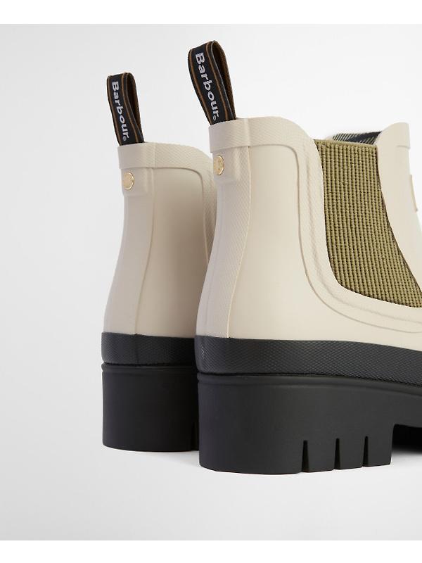 Barbour Women's Halton Ankle Wellingtons - Light Oak/Bleached Olive Image 6
