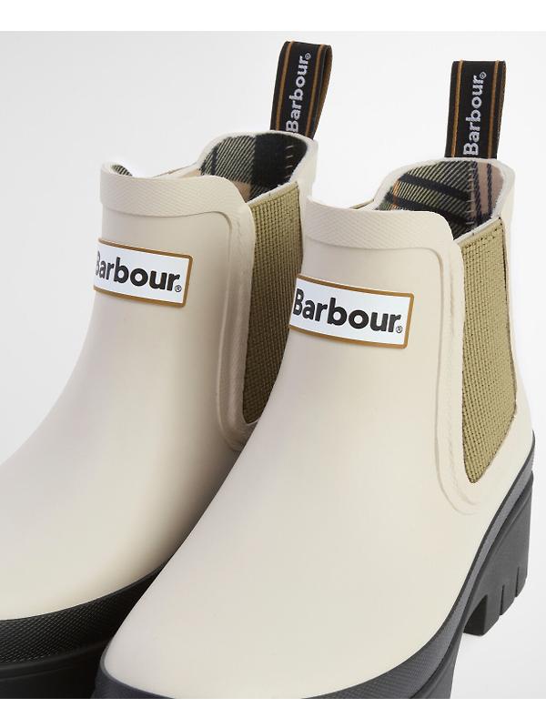 Barbour Women's Halton Ankle Wellingtons - Light Oak/Bleached Olive Image 8