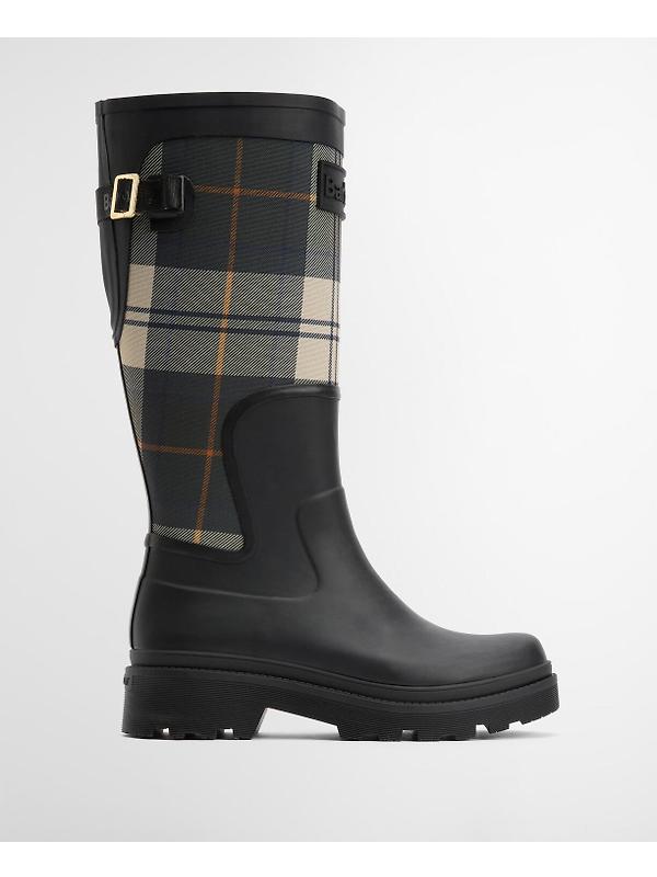 Barbour Women's Dena Tall Wellington Boots - Black/Ancient Tartan Image 2