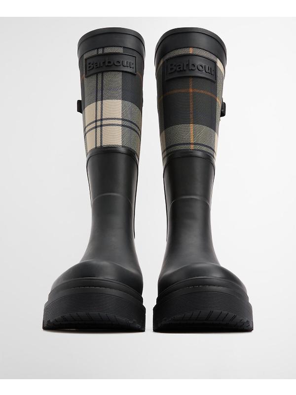 Barbour Women's Dena Tall Wellington Boots - Black/Ancient Tartan Image 4
