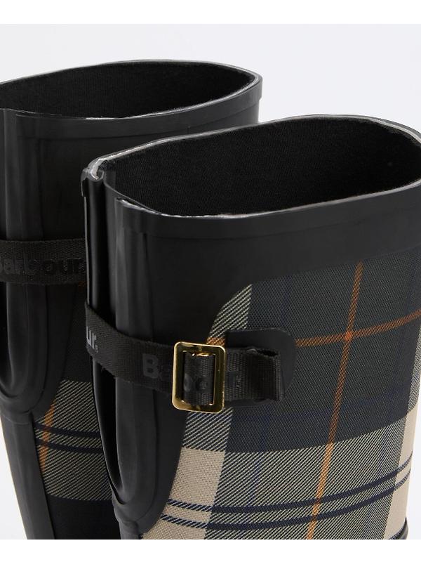 Barbour Women's Dena Tall Wellington Boots - Black/Ancient Tartan Image 7