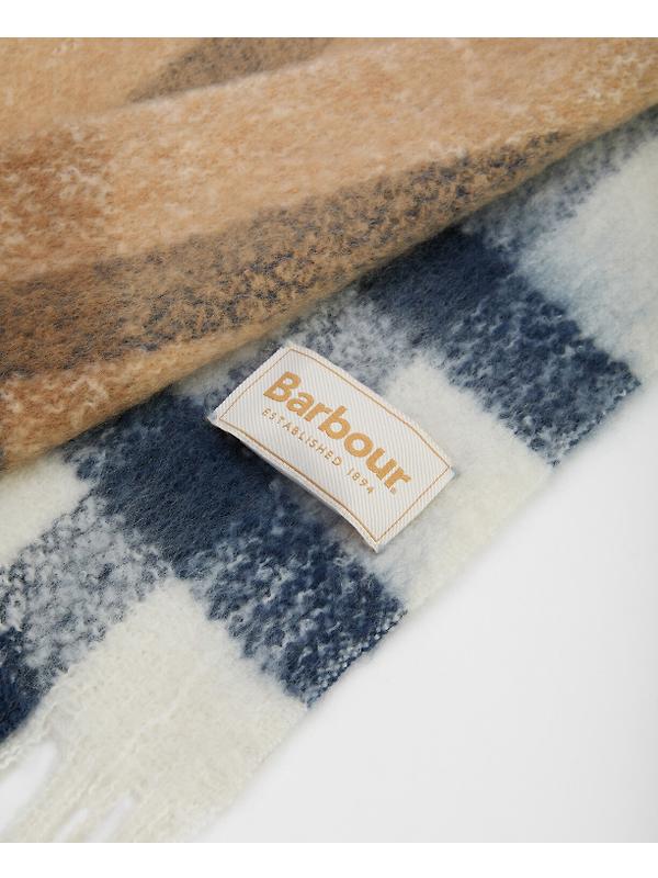 Barbour Women's Isla Tartan Boucle Scarf - Hessian Tartan Image 4