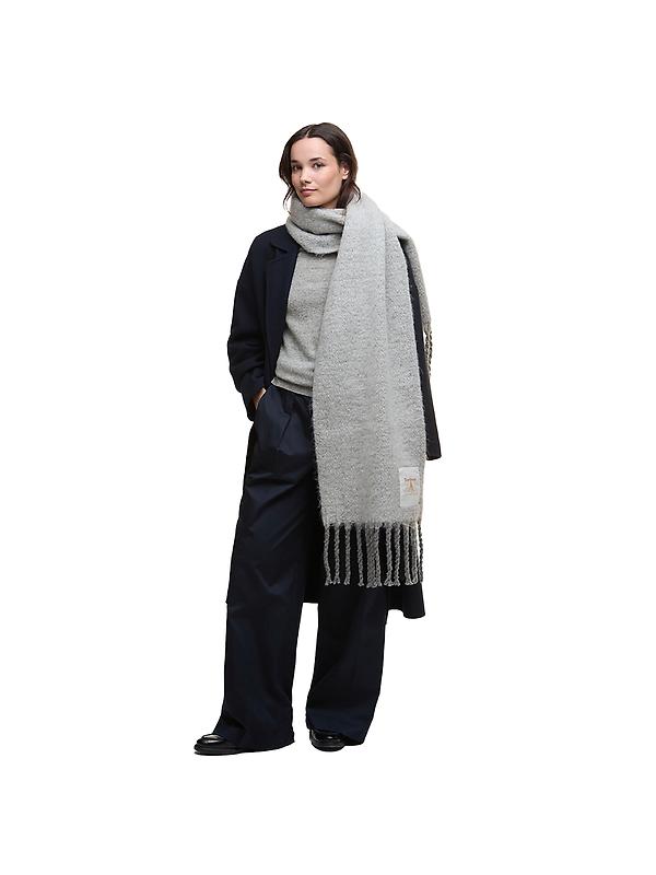 Barbour Women's Ellison Scarf - Light Grey Image 1