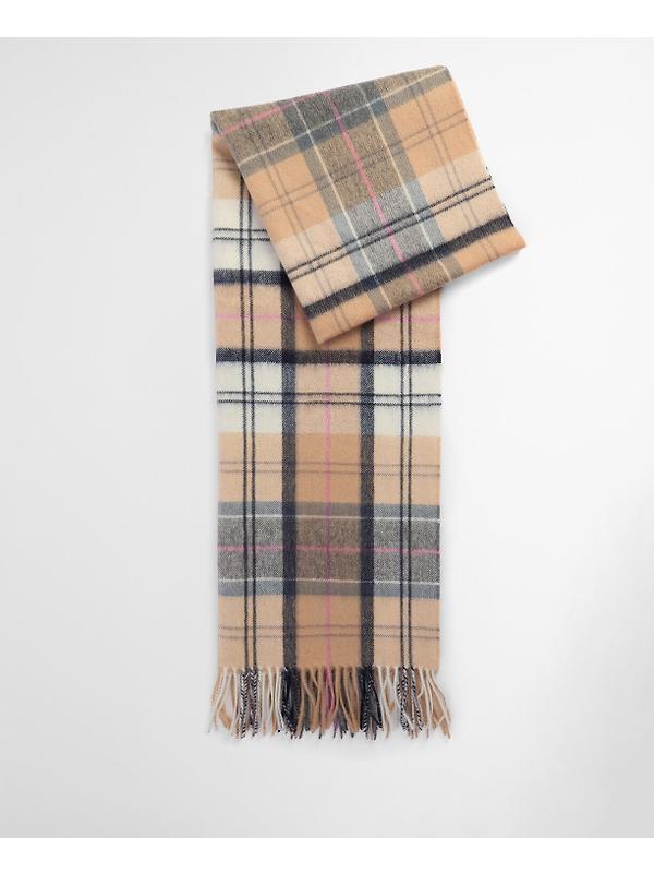 Barbour Women's Serena Tartan Lambswool Scarf - Dress/Hessian Image 2