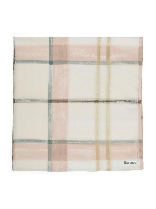 Barbour Women's Gianna Head Scarf - Silver Peony Check Image 1
