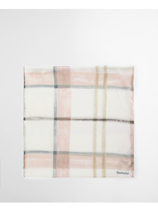 Barbour Women's Gianna Head Scarf - Silver Peony Check Image 3