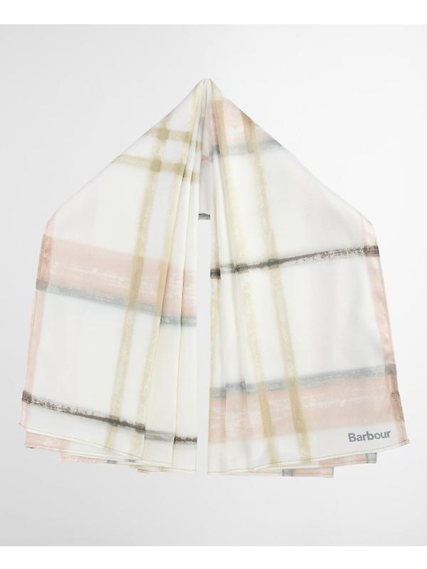 Barbour Women's Gianna Head Scarf - Silver Peony Check Image 5
