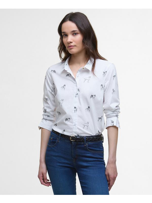 Barbour Women's Brambles Shirt - Dog Print Image 2