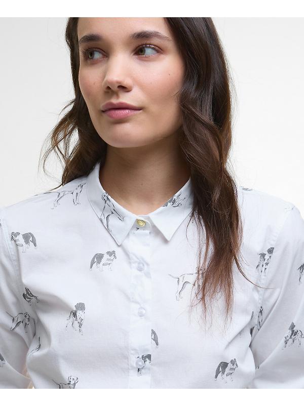 Barbour Women's Brambles Shirt - Dog Print Image 5