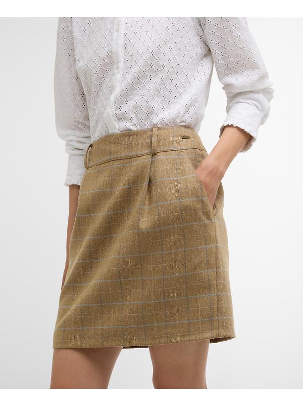 Barbour Women's Petunia Mini Skirt - Soft Blue Tweed Image 5