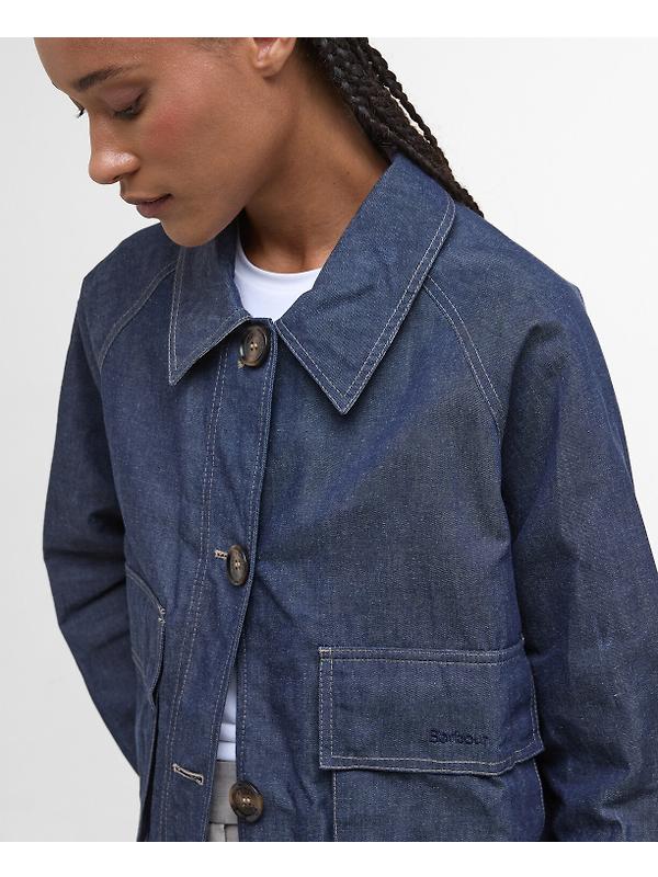 Barbour Women's Demi Showerproof Jacket - Indigo/Hessian Tartan Image 5