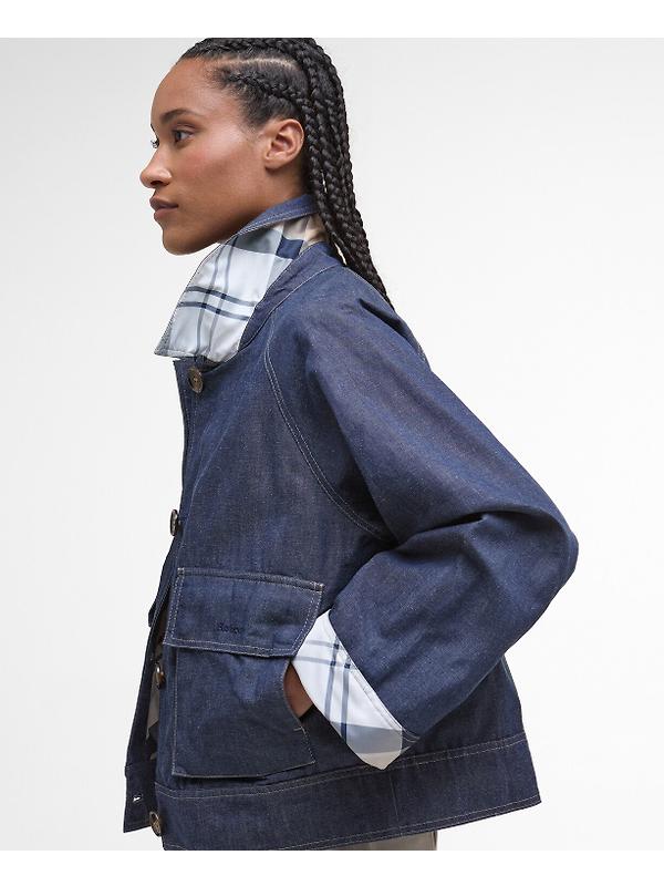 Barbour Women's Demi Showerproof Jacket - Indigo/Hessian Tartan Image 6