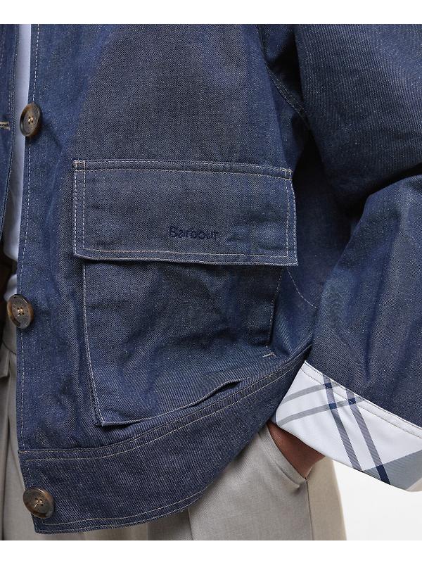 Barbour Women's Demi Showerproof Jacket - Indigo/Hessian Tartan Image 8