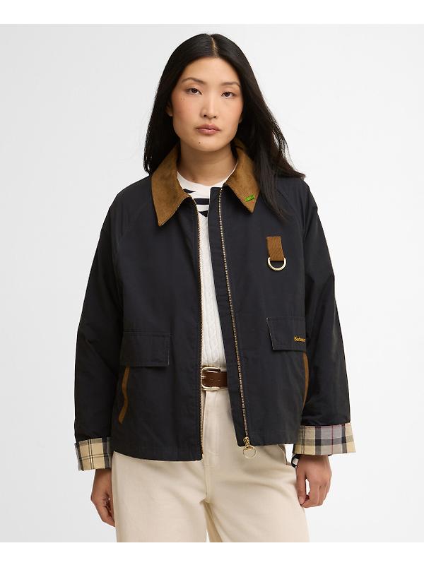 Barbour Women's Icons Spey Showerproof Jacket - Dark Navy/Dress Image 2