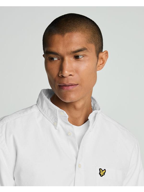Lyle & Scott Men's Plain Oxford Shirt - White Image 4