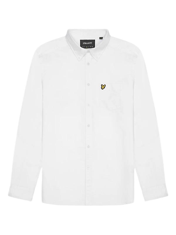 Lyle & Scott Men's Plain Oxford Shirt - White Image 5