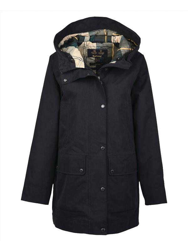 Barbour Women's Winter Beadnell Jacket - Black/Ancient Tartan Image 1