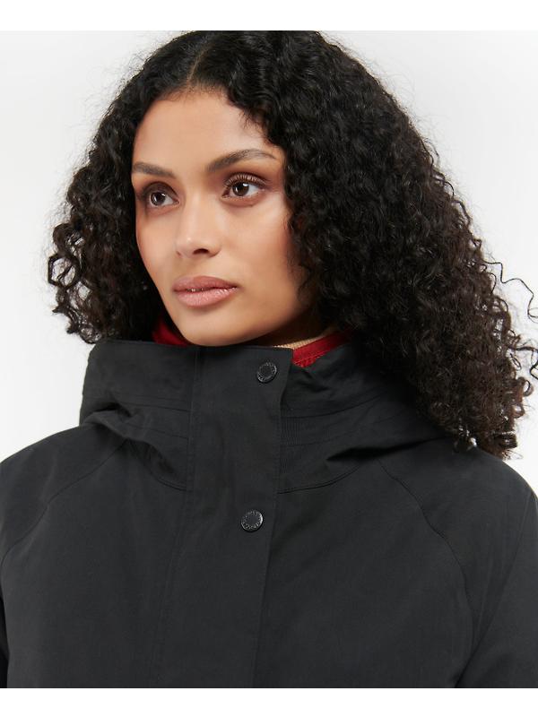 Barbour Women's Winter Beadnell Jacket - Black/Ancient Tartan Image 6