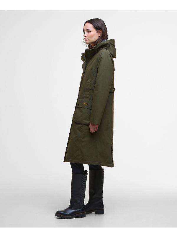 Barbour Women's Bamburgh Waterproof Jacket - Olive/Classic Image 3