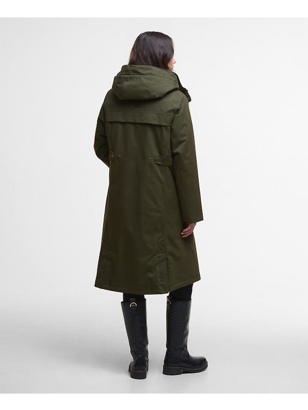 Barbour Women's Bamburgh Waterproof Jacket - Olive/Classic Image 4
