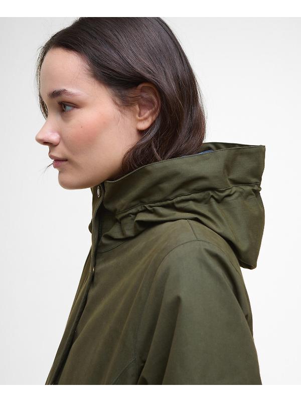 Barbour Women's Bamburgh Waterproof Jacket - Olive/Classic Image 5
