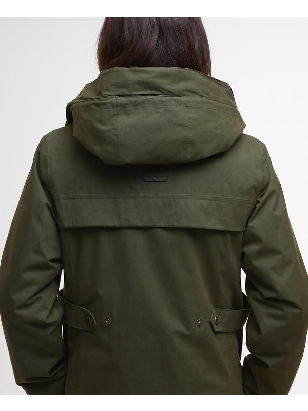 Barbour Women's Bamburgh Waterproof Jacket - Olive/Classic Image 8