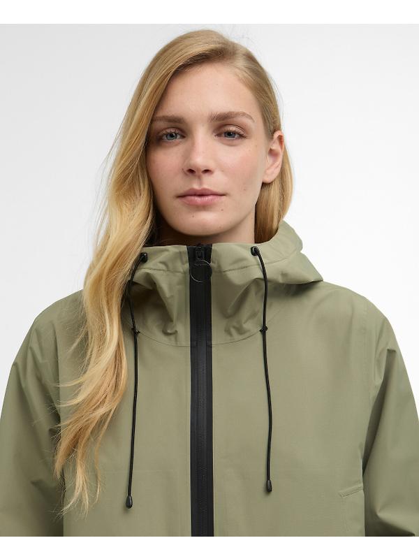 Barbour Women's Thorpe Waterproof Jacket - Bleached Olive/Fondant Image 5