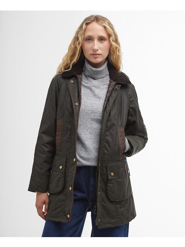 Barbour Women's Bower Wax Jacket - Olive/Classic Image 2