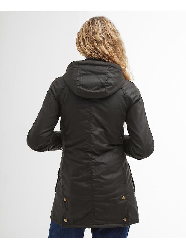 Barbour Women's Bower Wax Jacket - Olive/Classic Image 4