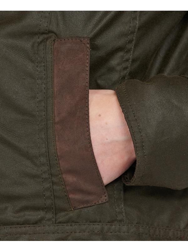 Barbour Women's Bower Wax Jacket - Olive/Classic Image 9