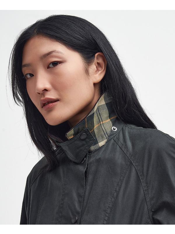 Barbour Women's Beadnell Waxed Jacket - Sage Image 6