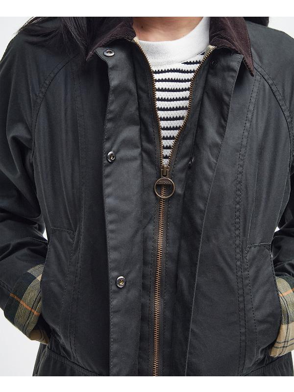 Barbour Women's Beadnell Waxed Jacket - Sage Image 7