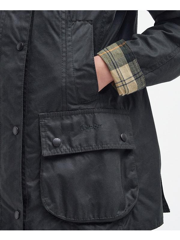 Barbour Women's Beadnell Waxed Jacket - Sage Image 8