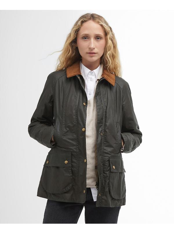 Barbour Women's Lightweight Beadnell Wax Jacket - Archive Olive Image 2
