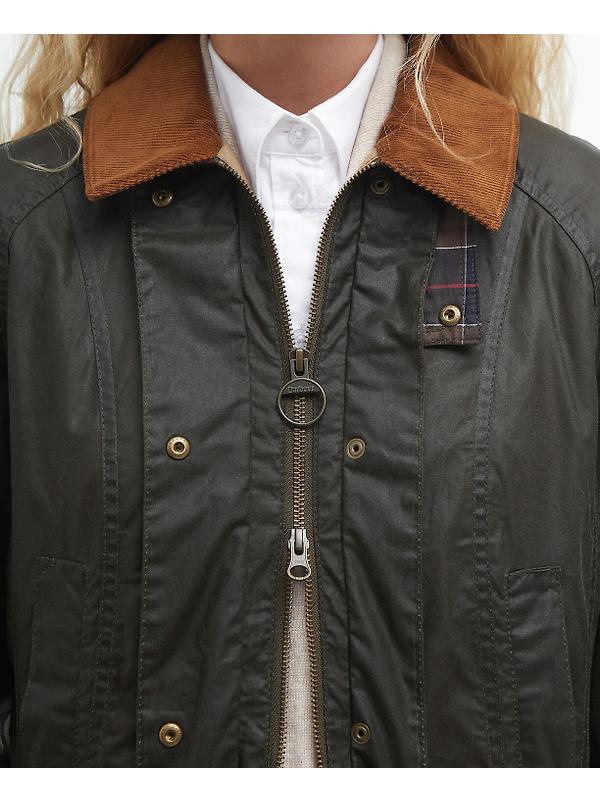 Barbour Women's Lightweight Beadnell Wax Jacket - Archive Olive Image 6
